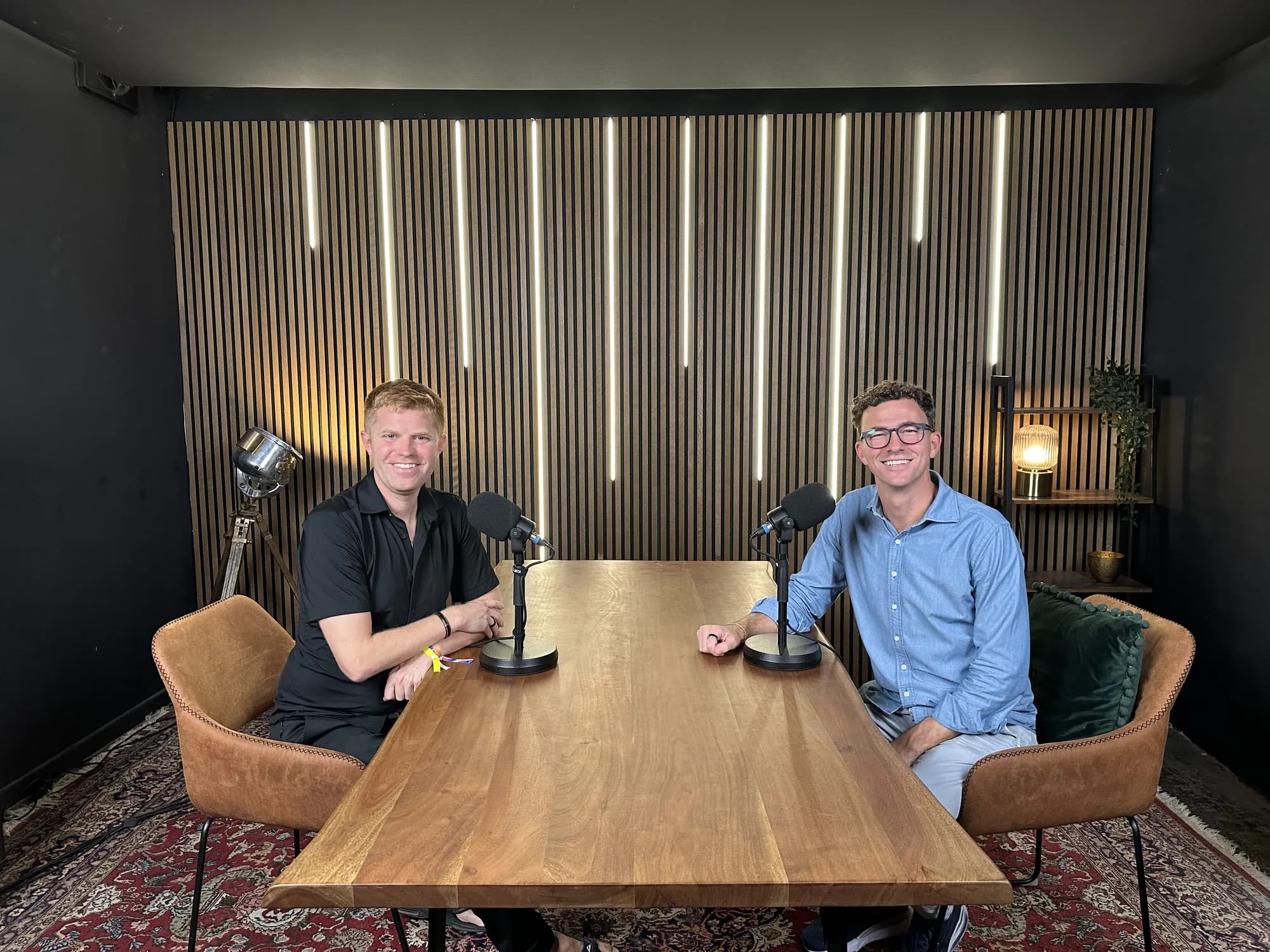 Patrick in podcast studio